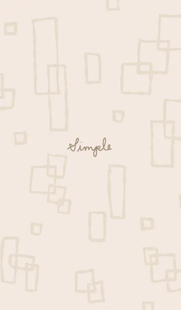 [LINE着せ替え] Beige Square Simple25の画像1