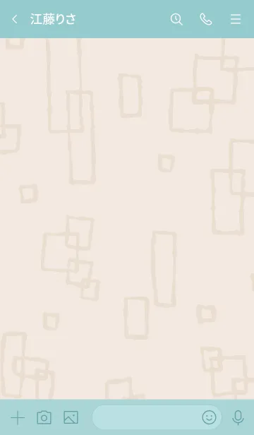 [LINE着せ替え] Beige Square Simple25の画像3