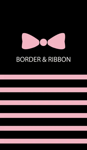 [LINE着せ替え] BORDER & RIBBON -Pink Ribbon 1-の画像1