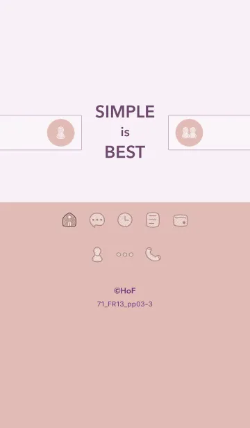 [LINE着せ替え] シンプル71_13_ピンク 紫3-3の画像1