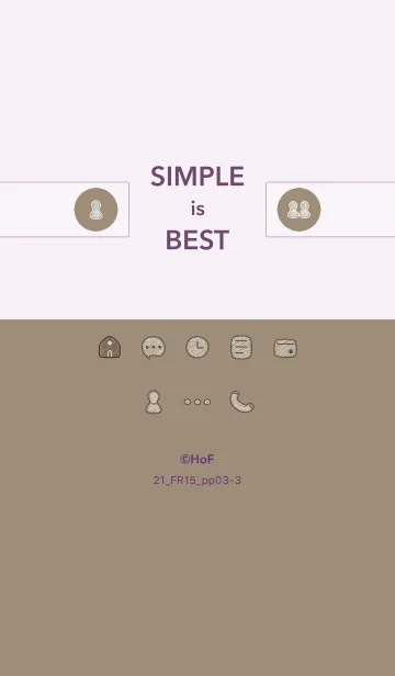 [LINE着せ替え] シンプル21_15_ベージュ4 紫3-3の画像1