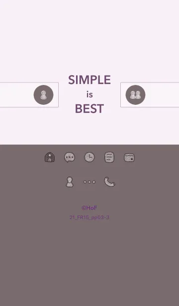 [LINE着せ替え] シンプル21_15_ショコラ 紫3-3の画像1