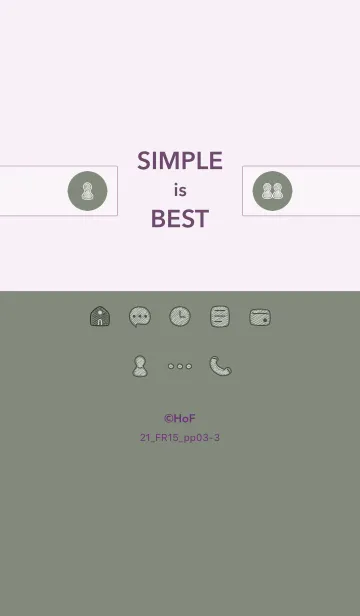 [LINE着せ替え] シンプル21_15_スモーキーMアッシュ 紫3-3の画像1