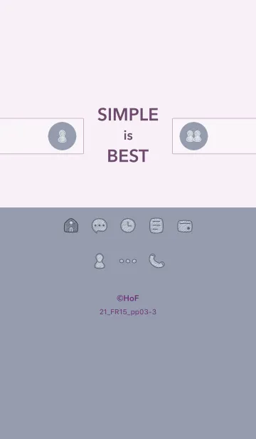 [LINE着せ替え] シンプル21_15_ホワイトアッシュ 紫3-3の画像1