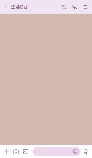 [LINE着せ替え] シンプルC1_14_ベージュ 紫3-6の画像3