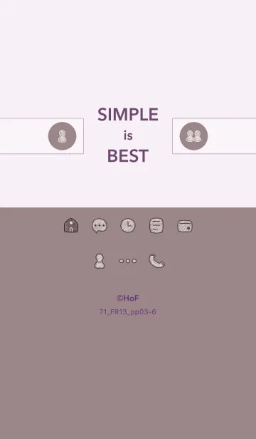 [LINE着せ替え] シンプル71_13_ショコラ 紫3-6の画像1