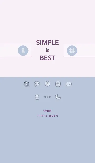 [LINE着せ替え] シンプル71_13_ホワイトアッシュ 紫3-6の画像1