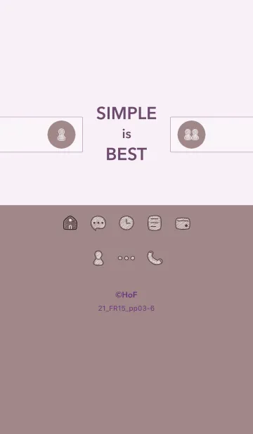 [LINE着せ替え] シンプル21_15_ピンク2 紫3-6の画像1