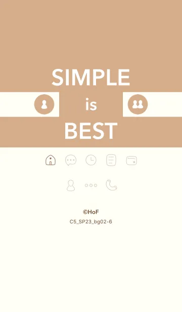 [LINE着せ替え] シンプルC5_23_ベージュ2-6の画像1