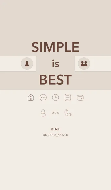 [LINE着せ替え] シンプルC5_23_ブラウン2-6の画像1