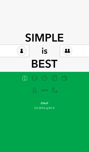 [LINE着せ替え] シンプルC5_23_グリーン2-6の画像1