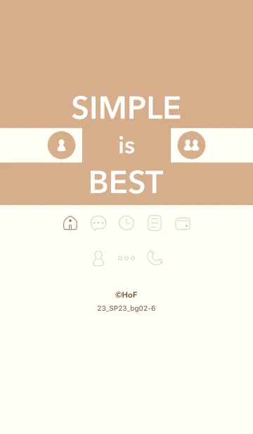 [LINE着せ替え] シンプル23_23_ベージュ2-6の画像1