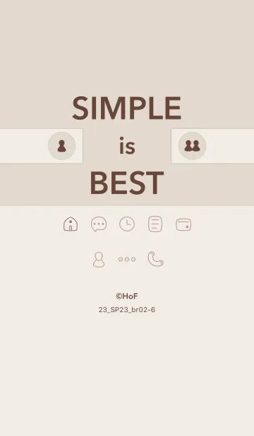 [LINE着せ替え] シンプル23_23_ブラウン2-6の画像1