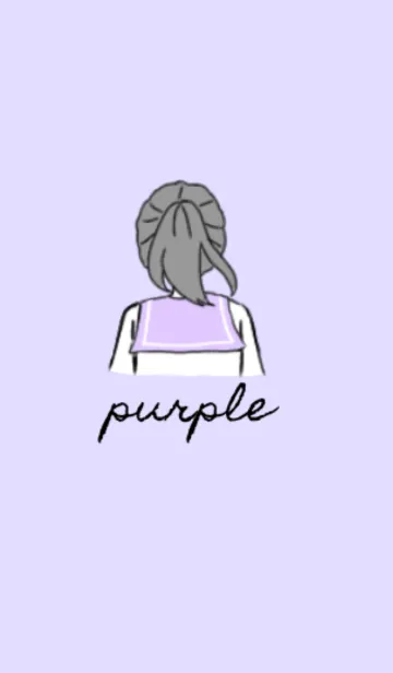 [LINE着せ替え] シンプルセーラー女子(purple)の画像1