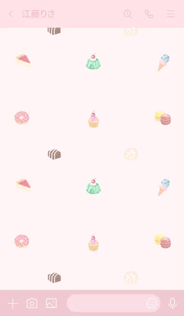 [LINE着せ替え] Sweets★ Pink versionの画像3