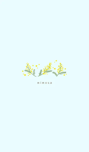 [LINE着せ替え] Simple flower/ミモザ(ブルー)の画像1