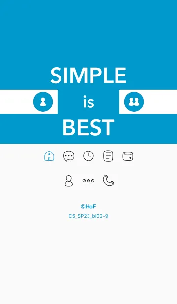 [LINE着せ替え] シンプルC5_23_ブルー2-9の画像1