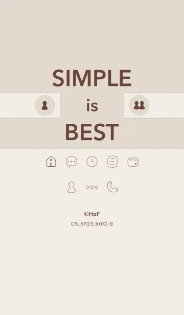 [LINE着せ替え] シンプルC5_23_ブラウン2-9の画像1
