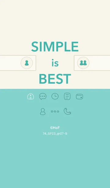 [LINE着せ替え] シンプル74_23_グリーン7-9の画像1