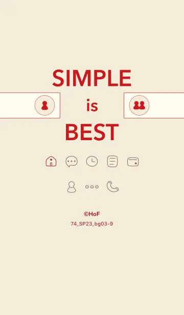 [LINE着せ替え] シンプル74_23_ベージュ3-9の画像1