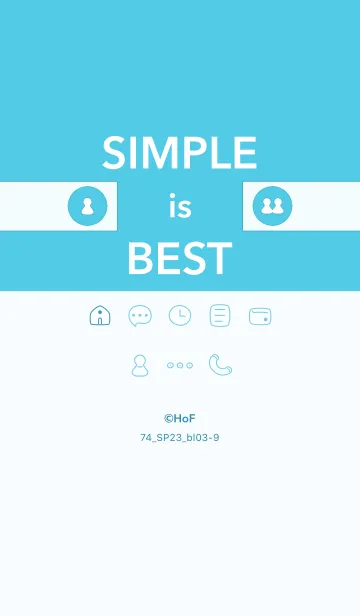 [LINE着せ替え] シンプル74_23_ブルー3-9の画像1