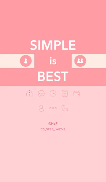 [LINE着せ替え] シンプルC5_23_ピンク2-9の画像1