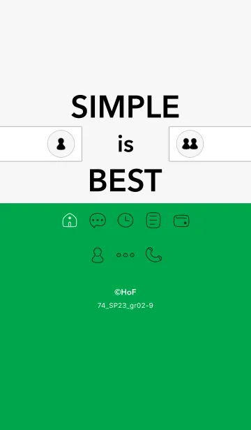 [LINE着せ替え] シンプル74_23_グリーン2-9の画像1