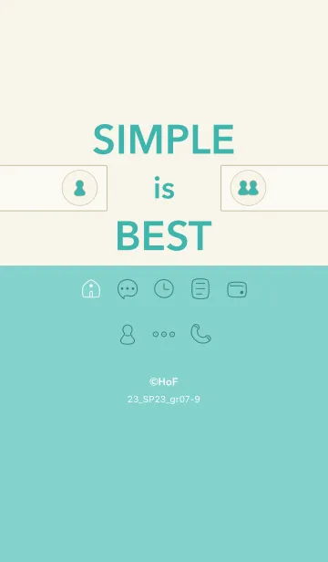 [LINE着せ替え] シンプル23_23_グリーン7-9の画像1