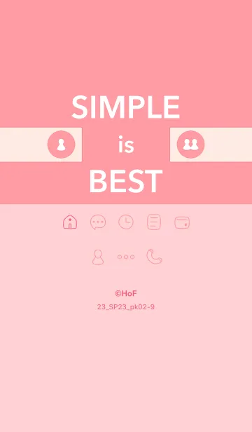 [LINE着せ替え] シンプル23_23_ピンク2-9の画像1