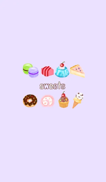 [LINE着せ替え] Sweets★ Purple versionの画像1