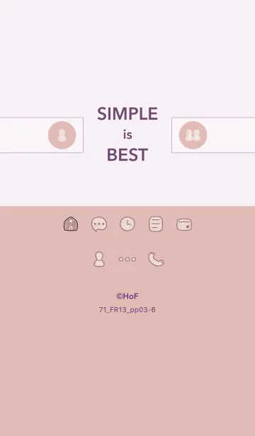 [LINE着せ替え] シンプル71_13_ピンク 紫3-6の画像1
