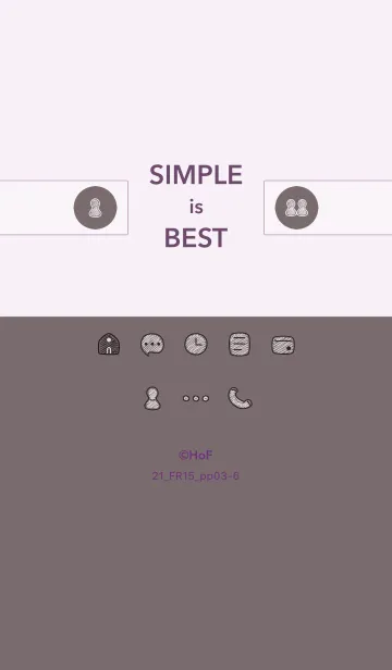 [LINE着せ替え] シンプル21_15_ショコラ 紫3-6の画像1