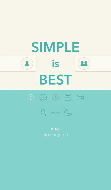 [LINE着せ替え] シンプル74_23_グリーン7-3の画像1