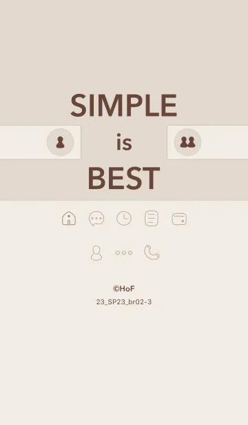 [LINE着せ替え] シンプル23_23_ブラウン2-3の画像1