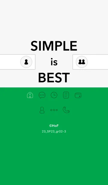 [LINE着せ替え] シンプル23_23_グリーン2-3の画像1