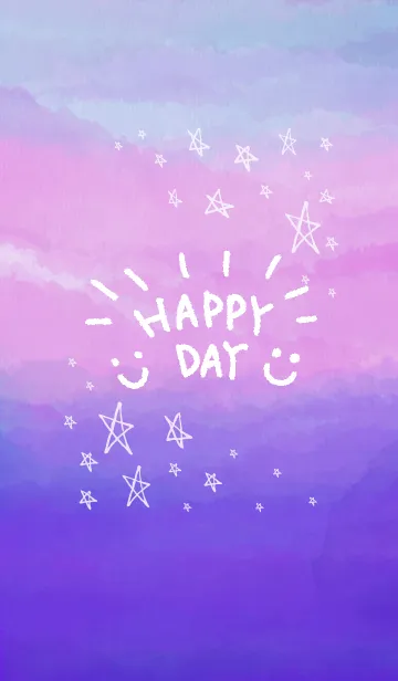 [LINE着せ替え] グラデーション星スマイル12の画像1