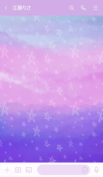 [LINE着せ替え] グラデーション星スマイル12の画像3