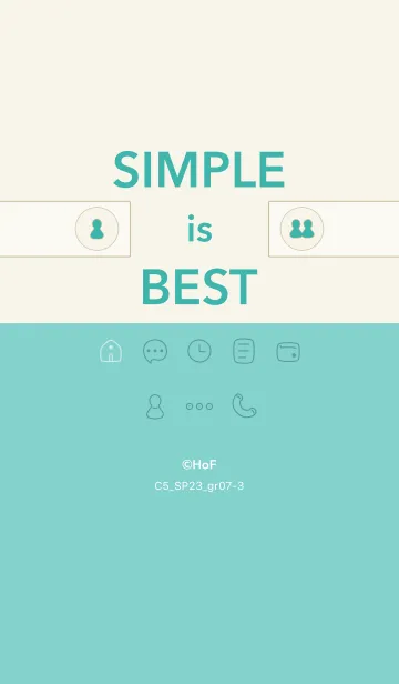 [LINE着せ替え] シンプルC5_23_グリーン7-3の画像1