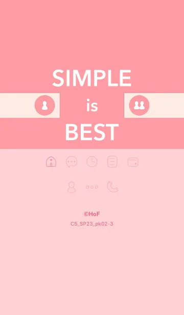 [LINE着せ替え] シンプルC5_23_ピンク2-3の画像1