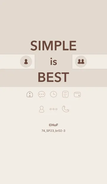 [LINE着せ替え] シンプル74_23_ブラウン2-3の画像1