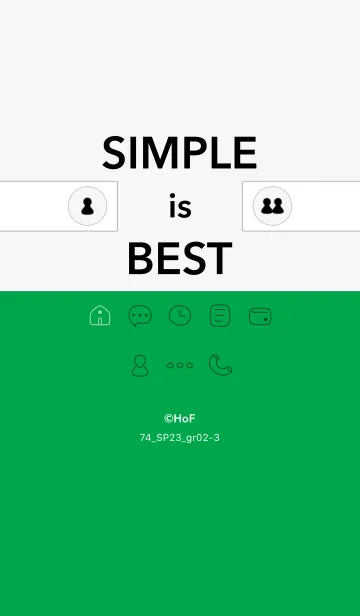[LINE着せ替え] シンプル74_23_グリーン2-3の画像1