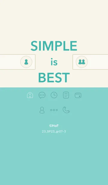 [LINE着せ替え] シンプル23_23_グリーン7-3の画像1