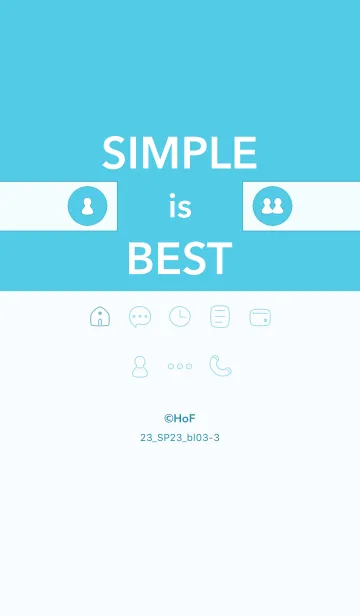 [LINE着せ替え] シンプル23_23_ブルー3-3の画像1