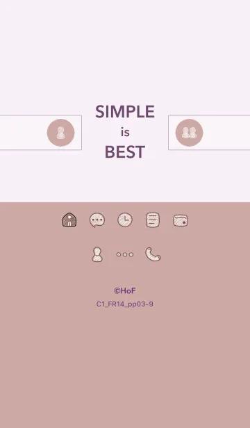 [LINE着せ替え] シンプルC1_14_ピンク 紫3-9の画像1