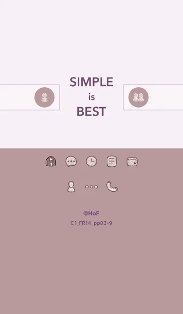 [LINE着せ替え] シンプルC1_14_ピンク2 紫3-9の画像1