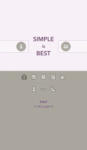 [LINE着せ替え] シンプル71_13_スモーキーアッシュ 紫3-9の画像1