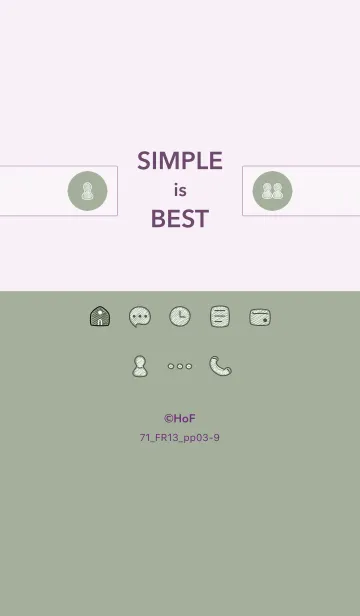 [LINE着せ替え] シンプル71_13_スモーキーMアッシュ 紫3-9の画像1