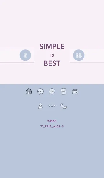 [LINE着せ替え] シンプル71_13_ホワイトアッシュ 紫3-9の画像1