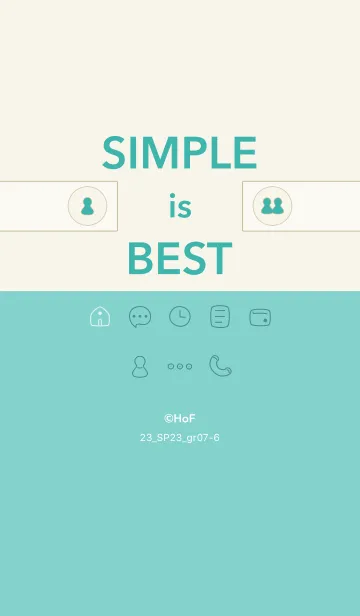 [LINE着せ替え] シンプル23_23_グリーン7-6の画像1