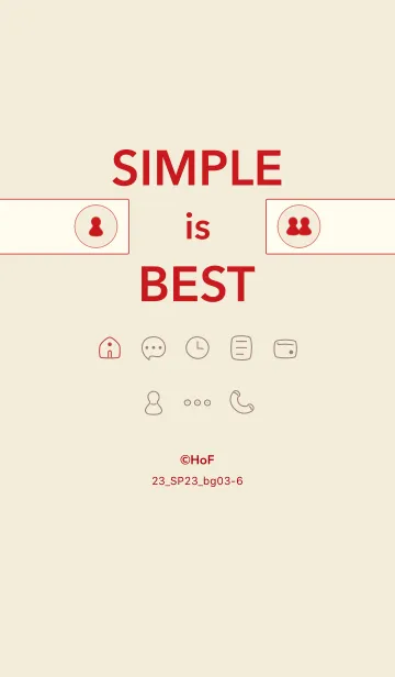 [LINE着せ替え] シンプル23_23_ベージュ3-6の画像1